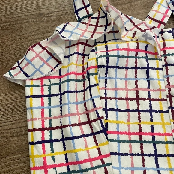 ModCloth x Collectif Emilia Watercolor Multicolored Gingham Crop Top - Picture 3 of 10